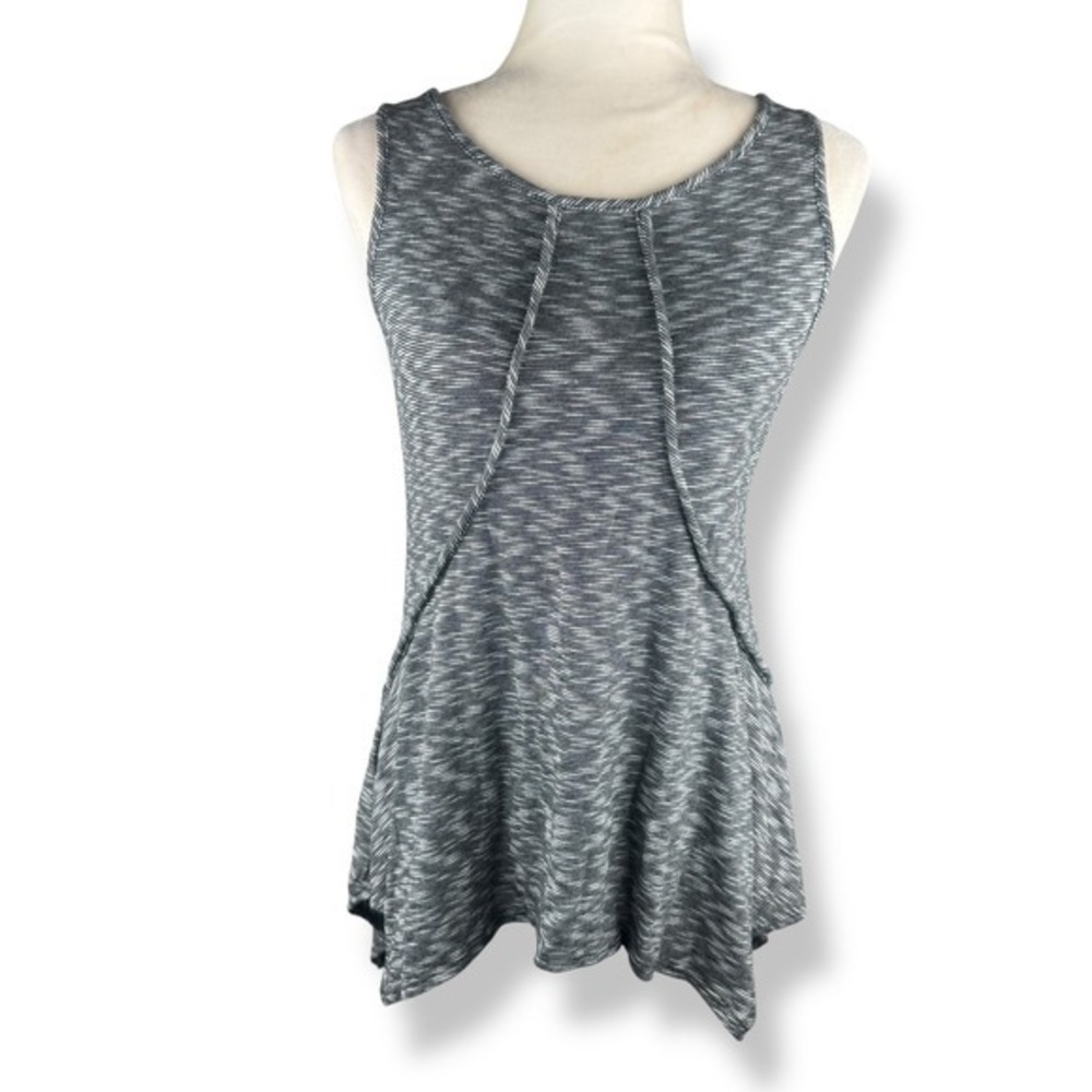 Asymmetrical Tunic Top‎ Womens Size Small Monochrome Flowy Minimalist USA NEW